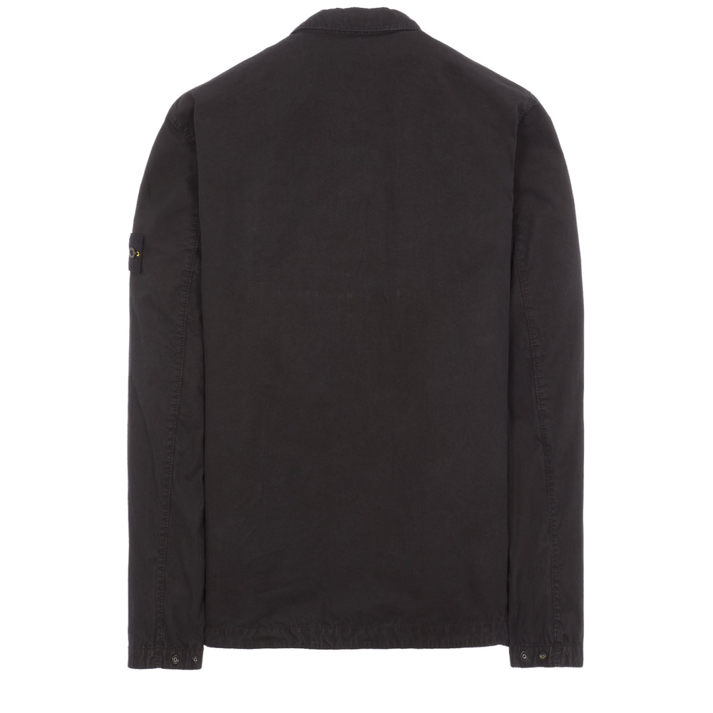 Brushed Cotton Canvas Zip Over Shirt